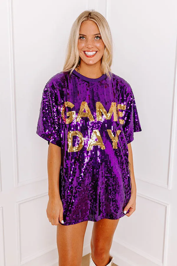 Gameday Sequin Tunic in Purple