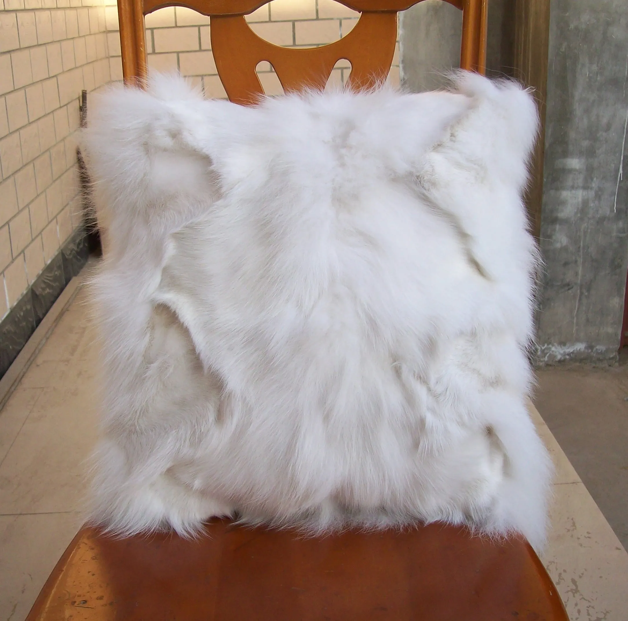 Genuine Fox Fur Pillow Cushion