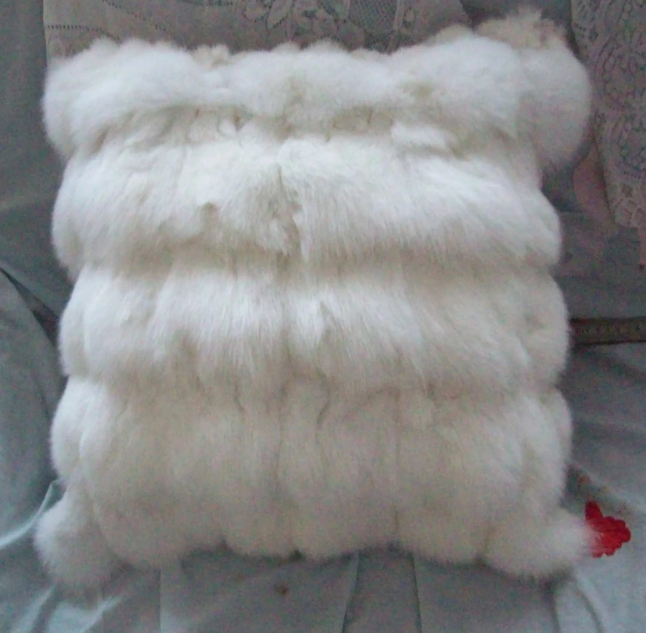 Genuine Fox Fur Pillow Cushion