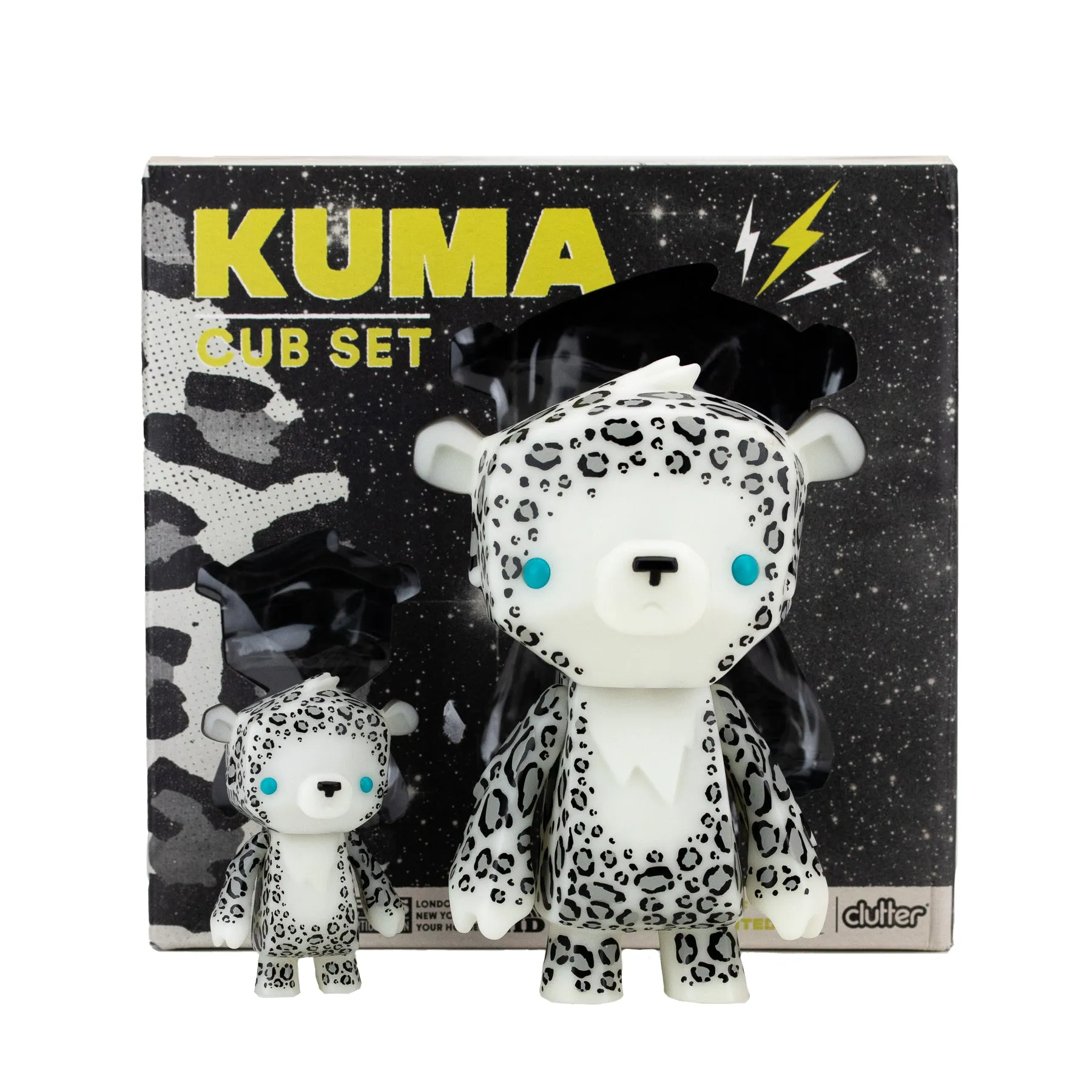 G.I.D. Leopard Kuma Bear and Kub Vinyl Art Figure Set by Dead Beat City (Limited Edition of 100)