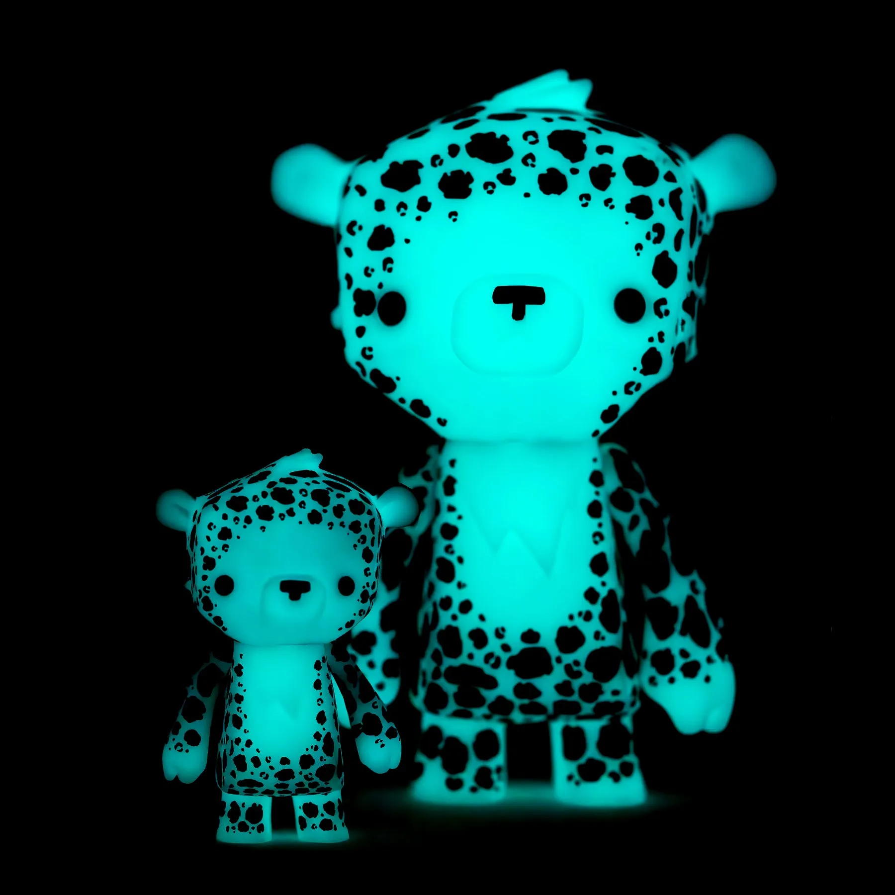 G.I.D. Leopard Kuma Bear and Kub Vinyl Art Figure Set by Dead Beat City (Limited Edition of 100)