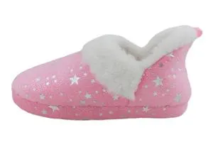Girls Soft Boa Upper with All Over Foil Dots and Stars