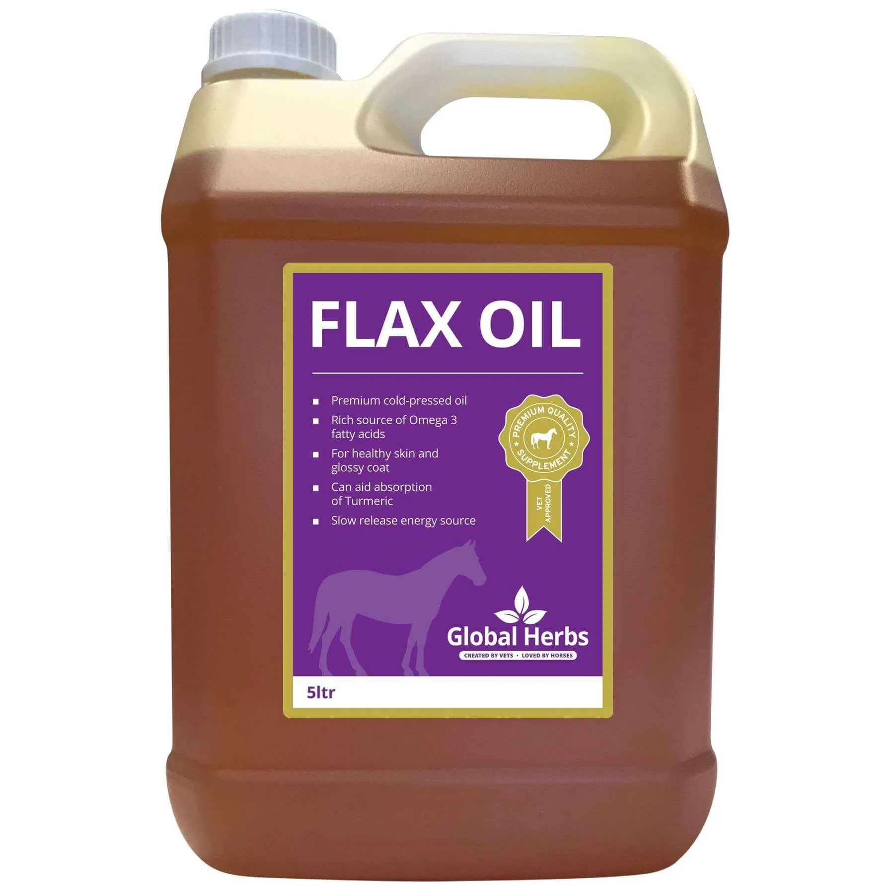 Global Herbs Flax Oil Supplement for Horses