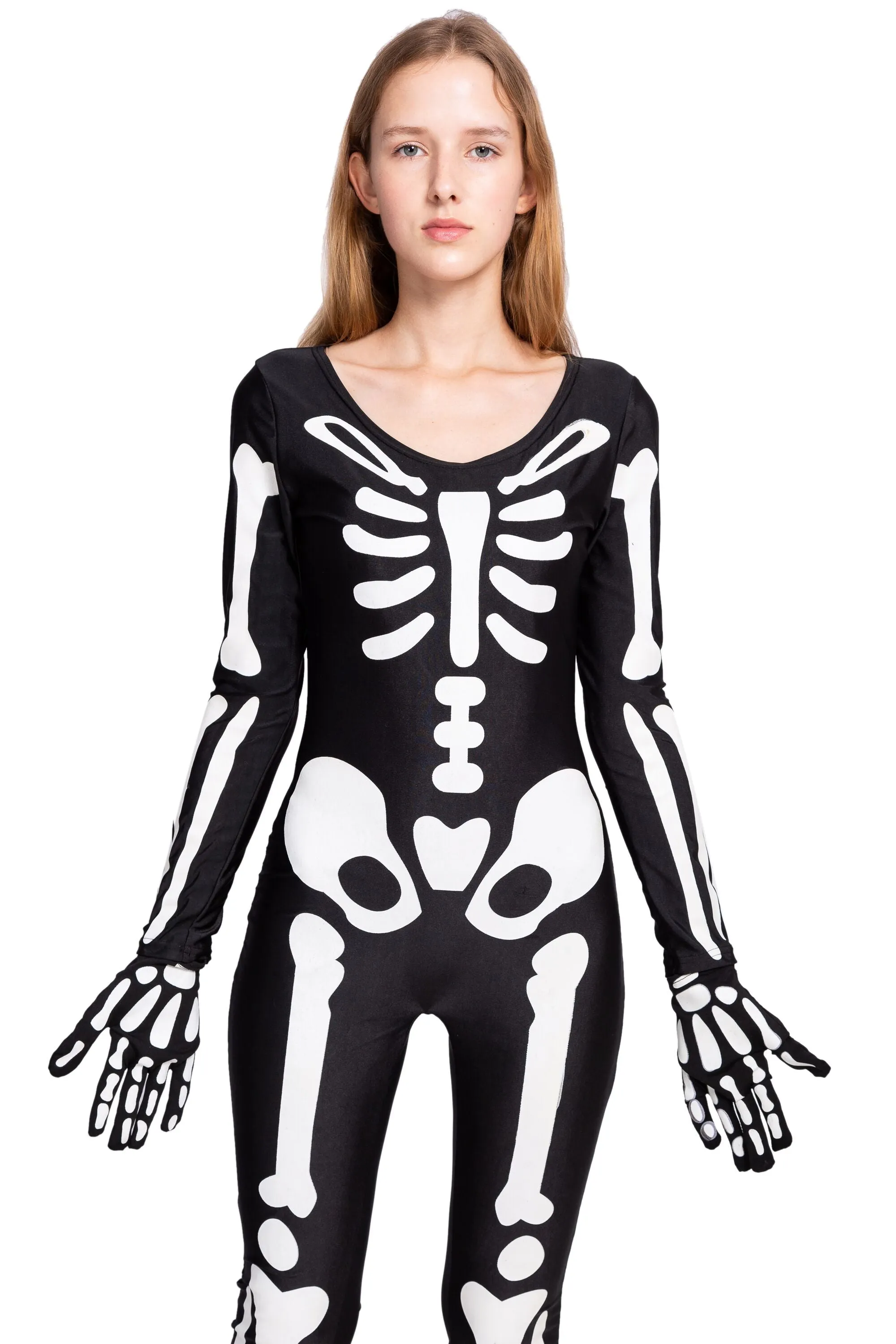Glow in The Dark Skeleton Bodysuit Costumes - Adult