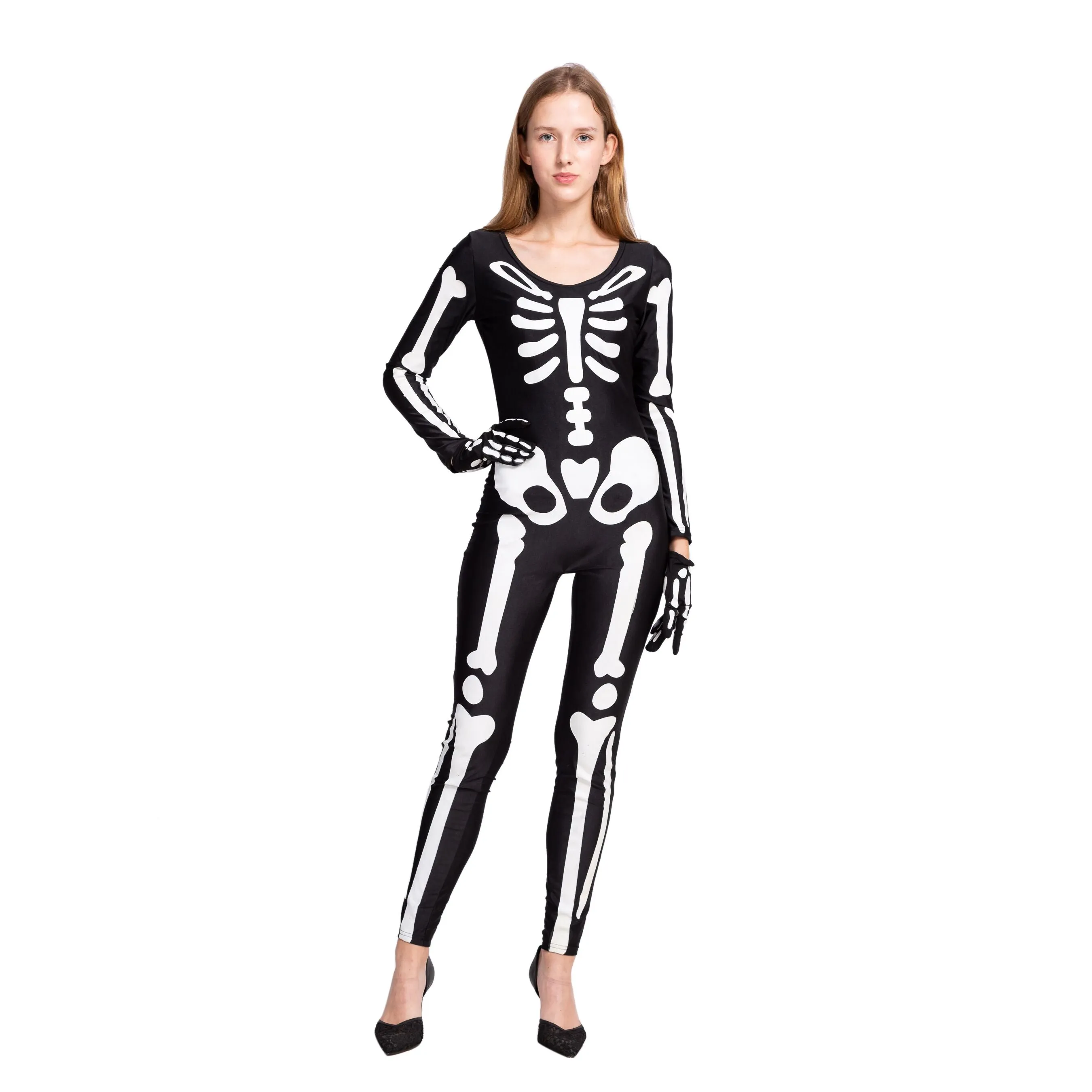 Glow in The Dark Skeleton Bodysuit Costumes - Adult