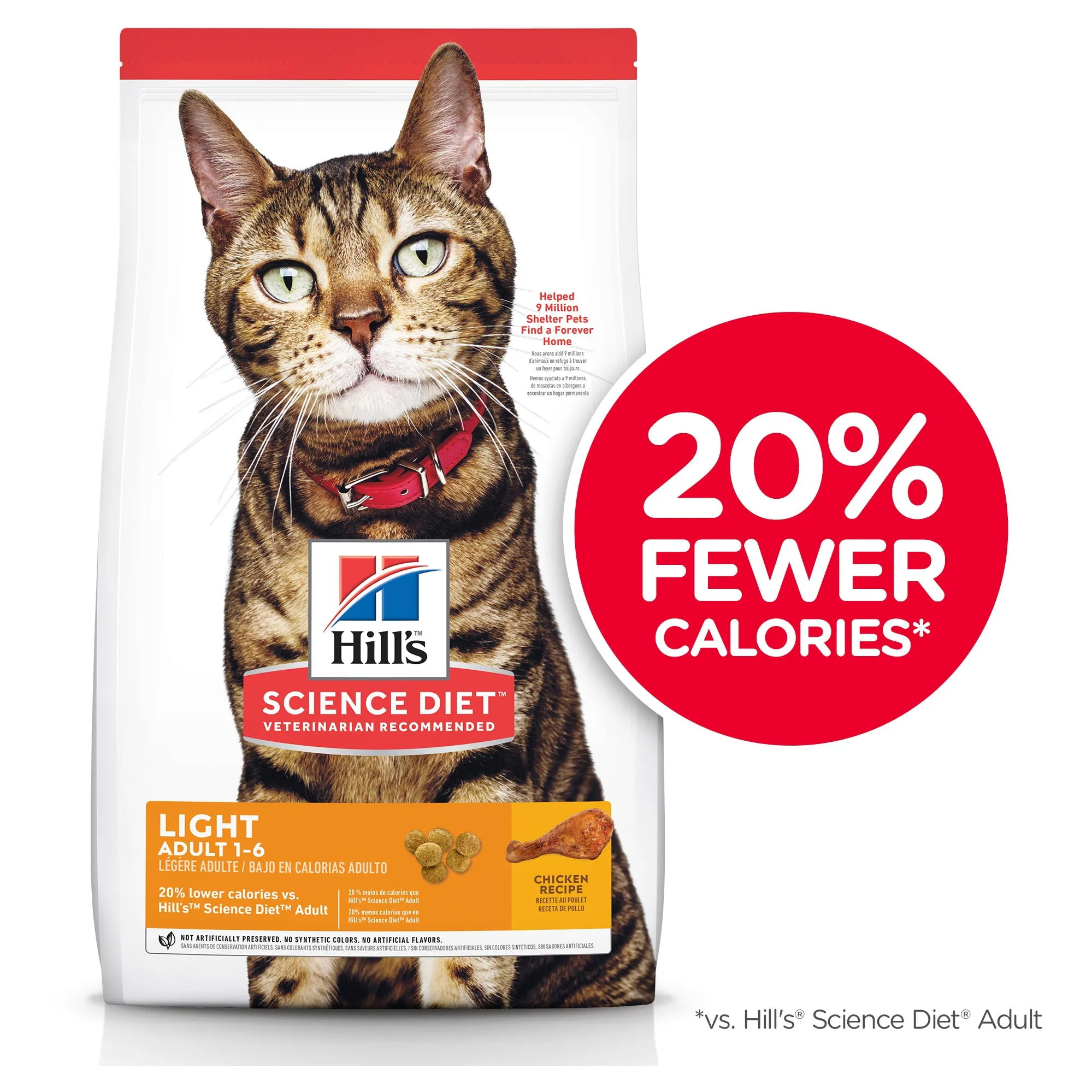 Hill's Science Diet Adult Light Dry Cat Food 3.5kg