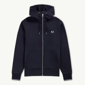 Hooded Zip Through Sweatshirt - Navy