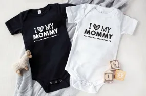 I Love My Mommy or Daddy Baby Bodysuit