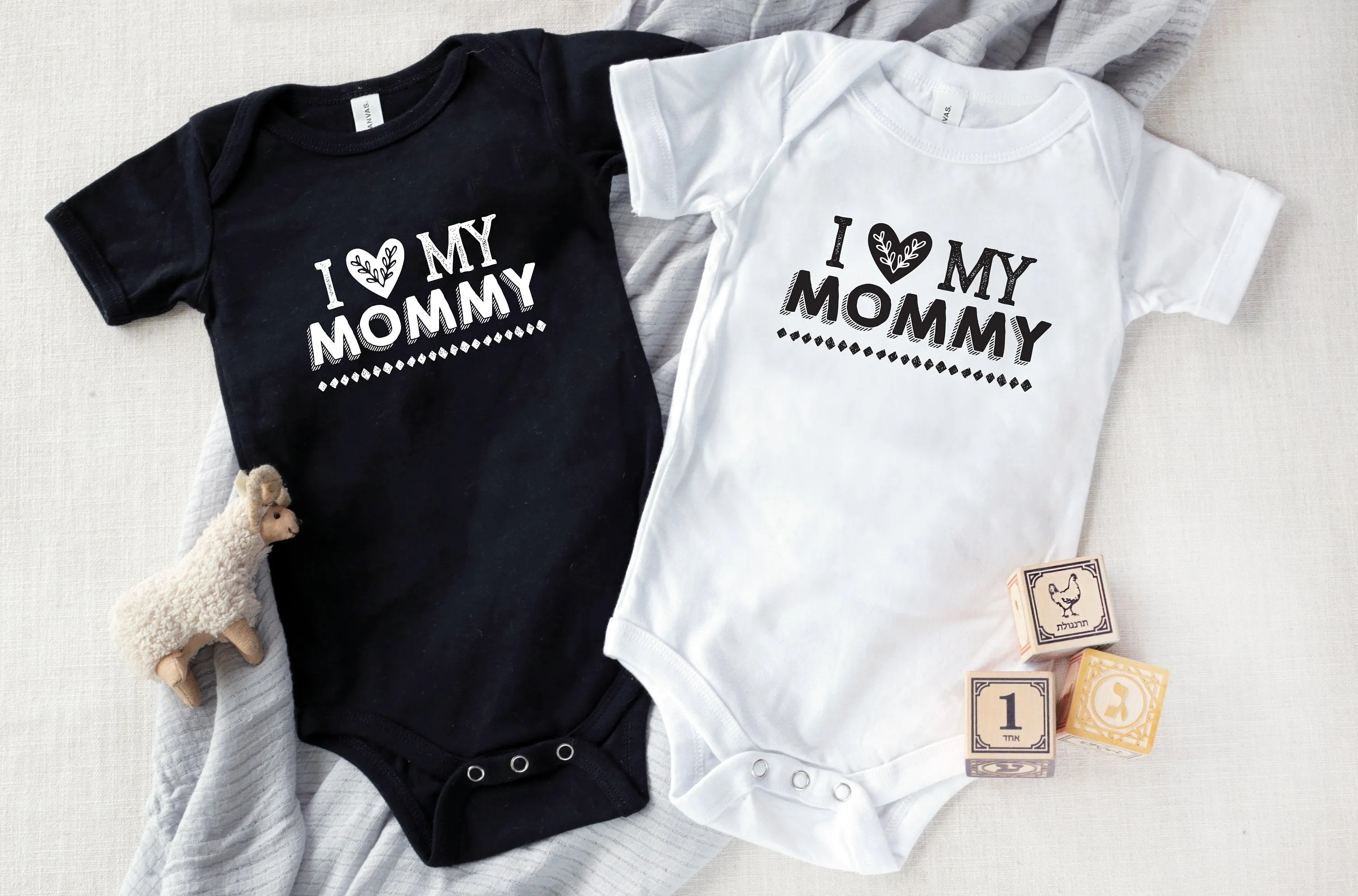 I Love My Mommy or Daddy Baby Bodysuit