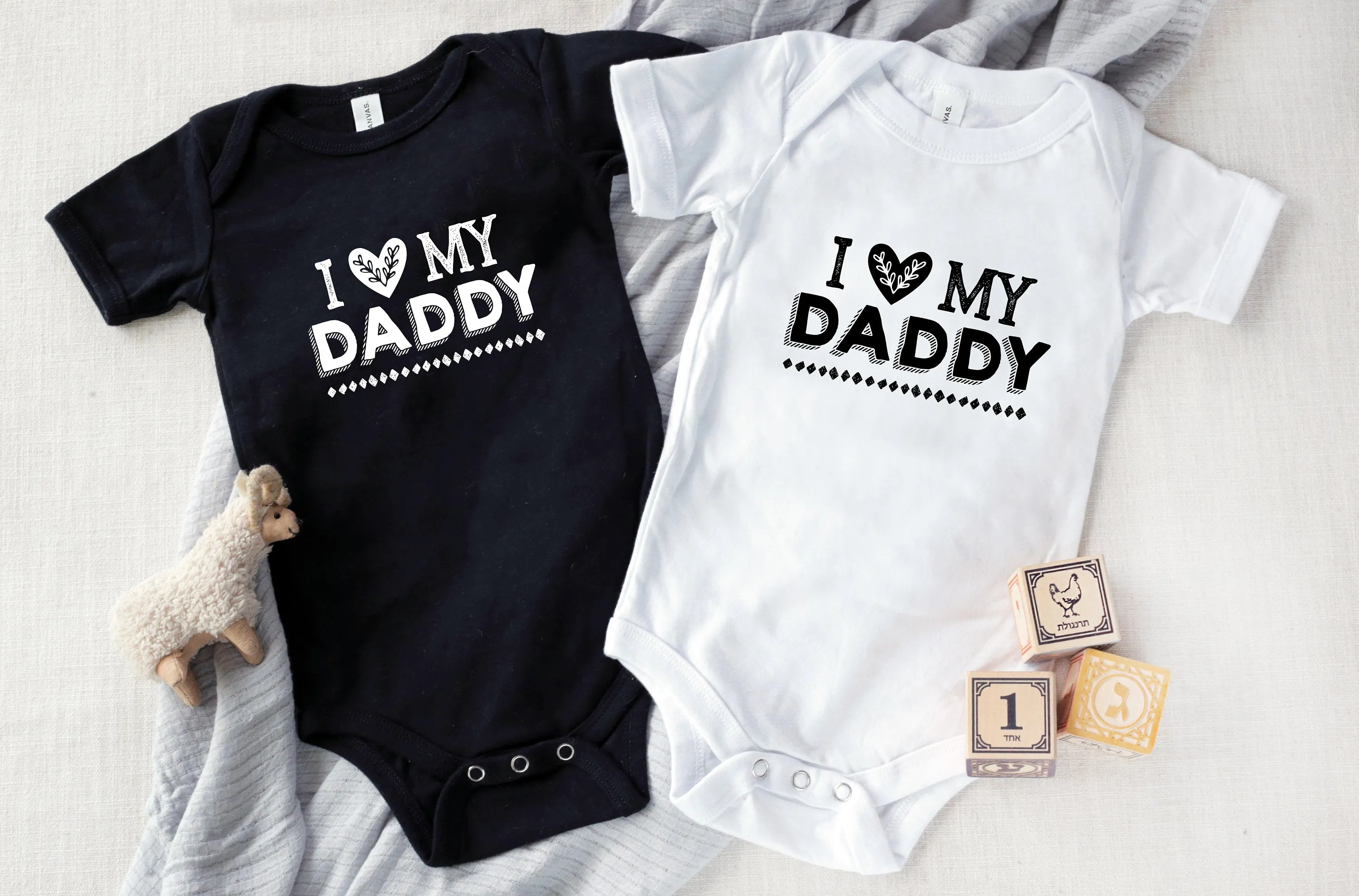 I Love My Mommy or Daddy Baby Bodysuit