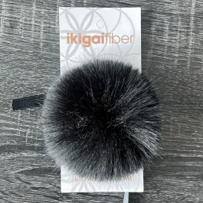 Ikigai Fiber Faux Luxe Pom Poms - Med Lux Black