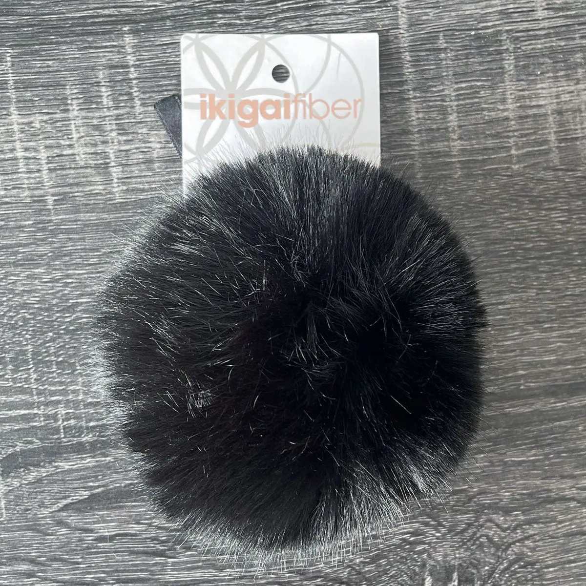 Ikigai Fiber Faux Luxe Pom Poms - XL Lux Black