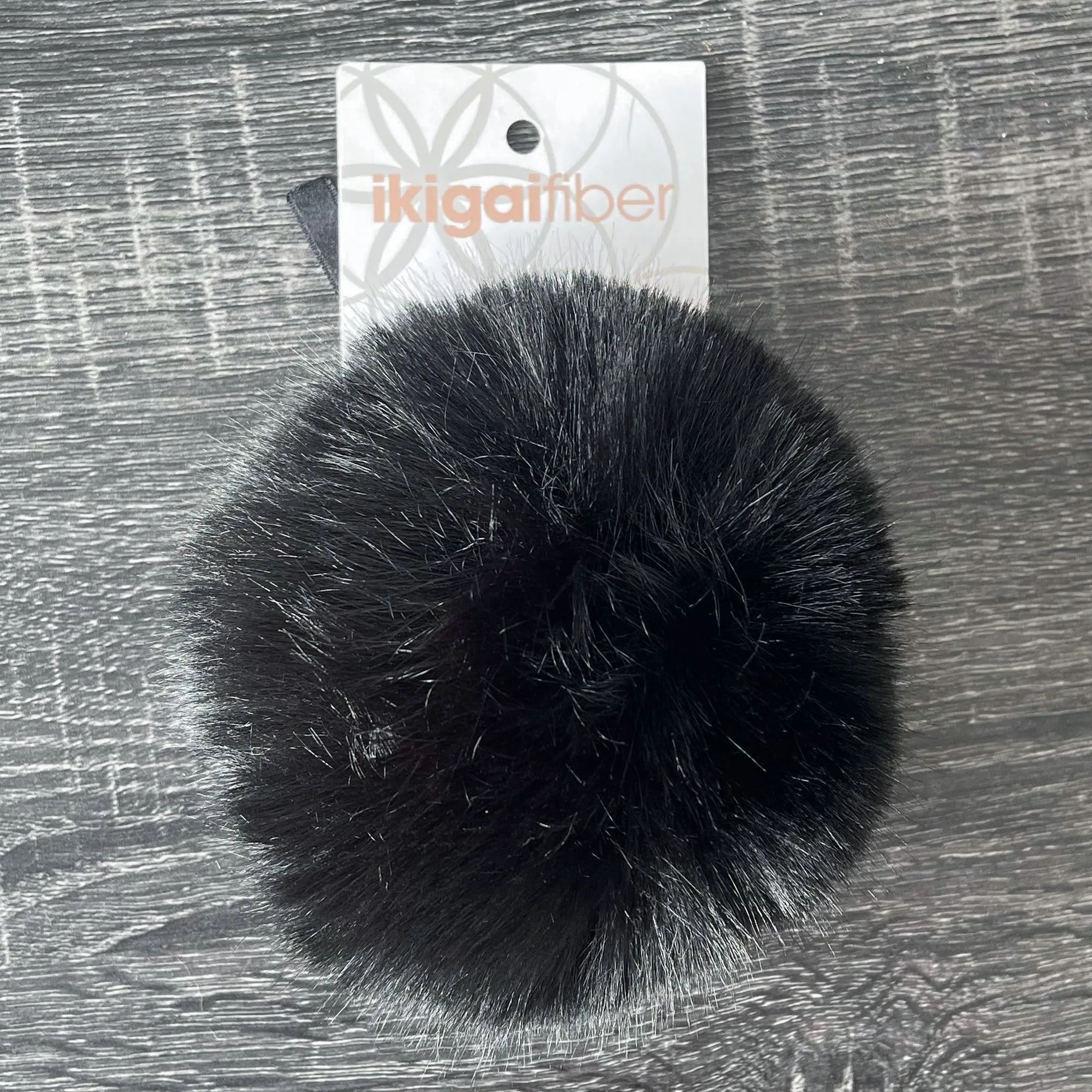 Ikigai Fiber Faux Luxe Pom Poms - XL Lux Black