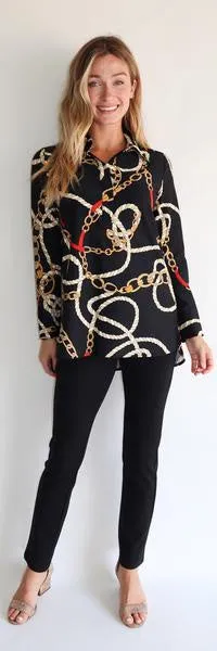 Jude Connally Hadley Equestrian Style Black Top
