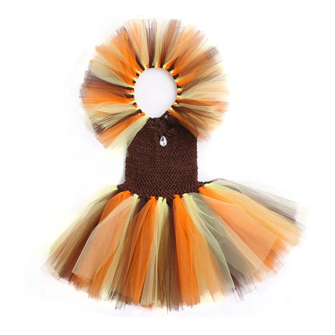 Jungle Safari  Tutu Dress Costumes for Girls Halloween Reindeer Tiger Lion Leopard