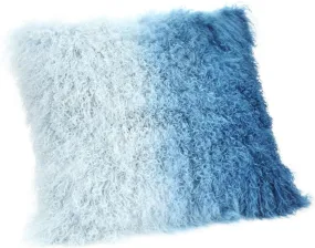 Lamb Fur Pillow Blue Spectrum