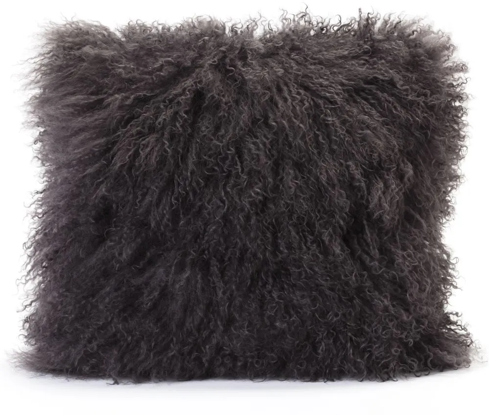 Lamb Fur Pillow Grey