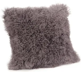 Lamb Fur Pillow Large Grey