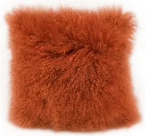Lamb Fur Pillow Orange