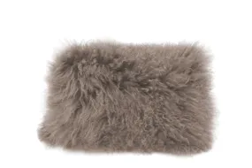 Lamb Fur Pillow Rect. Grey