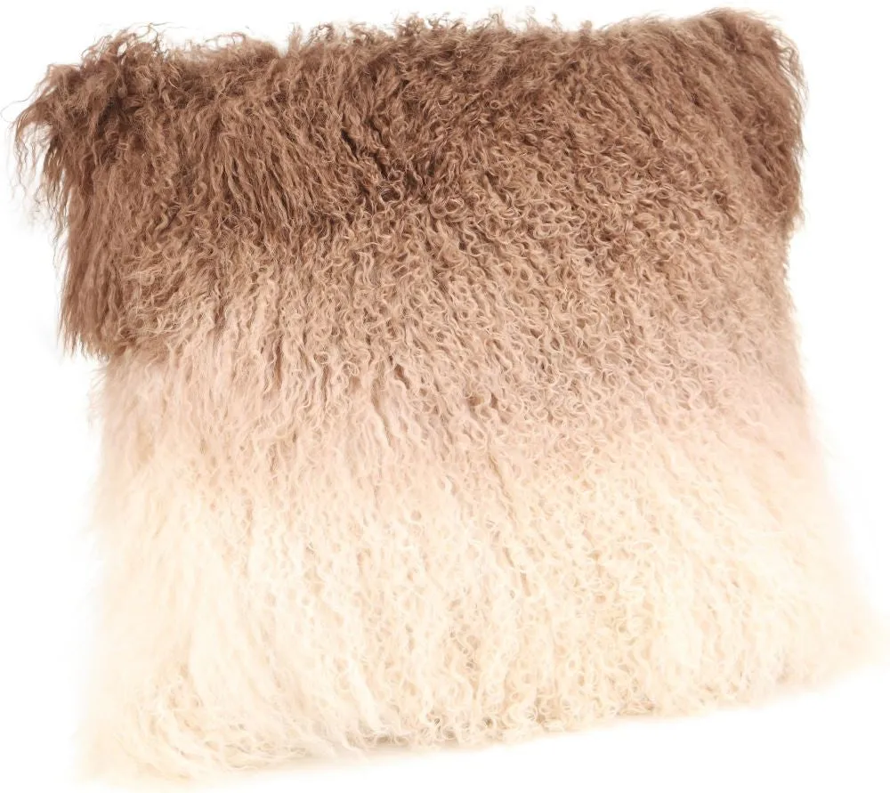 Lamb Fur Pillow Tan Spectrum
