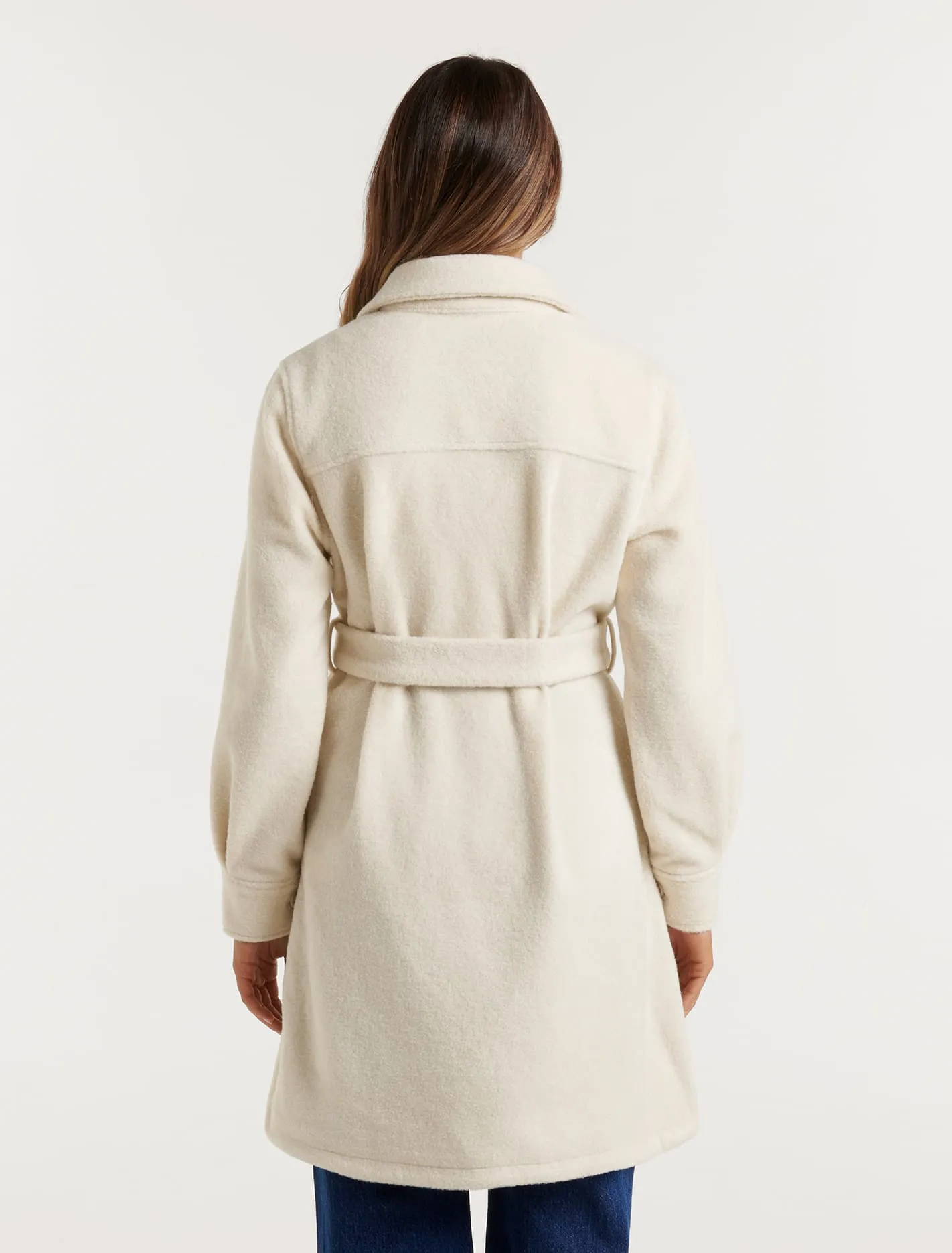 Leah Longline Belted Shacket Jacket