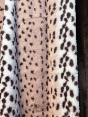 Leopard Faux Fur Navy Southwest Aztec Blanket - Adult
