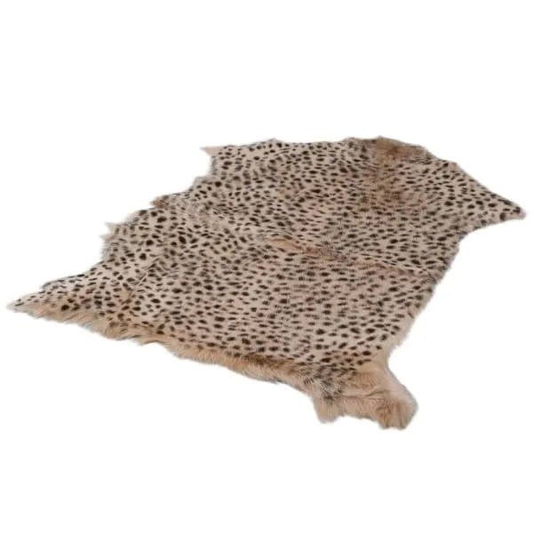 Leopard Print Fur Rug