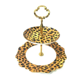 Leopard Print High Tea Stand