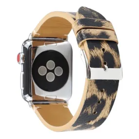 Leopard Print Leather Bands For Apple Watch Multiple Colors Available