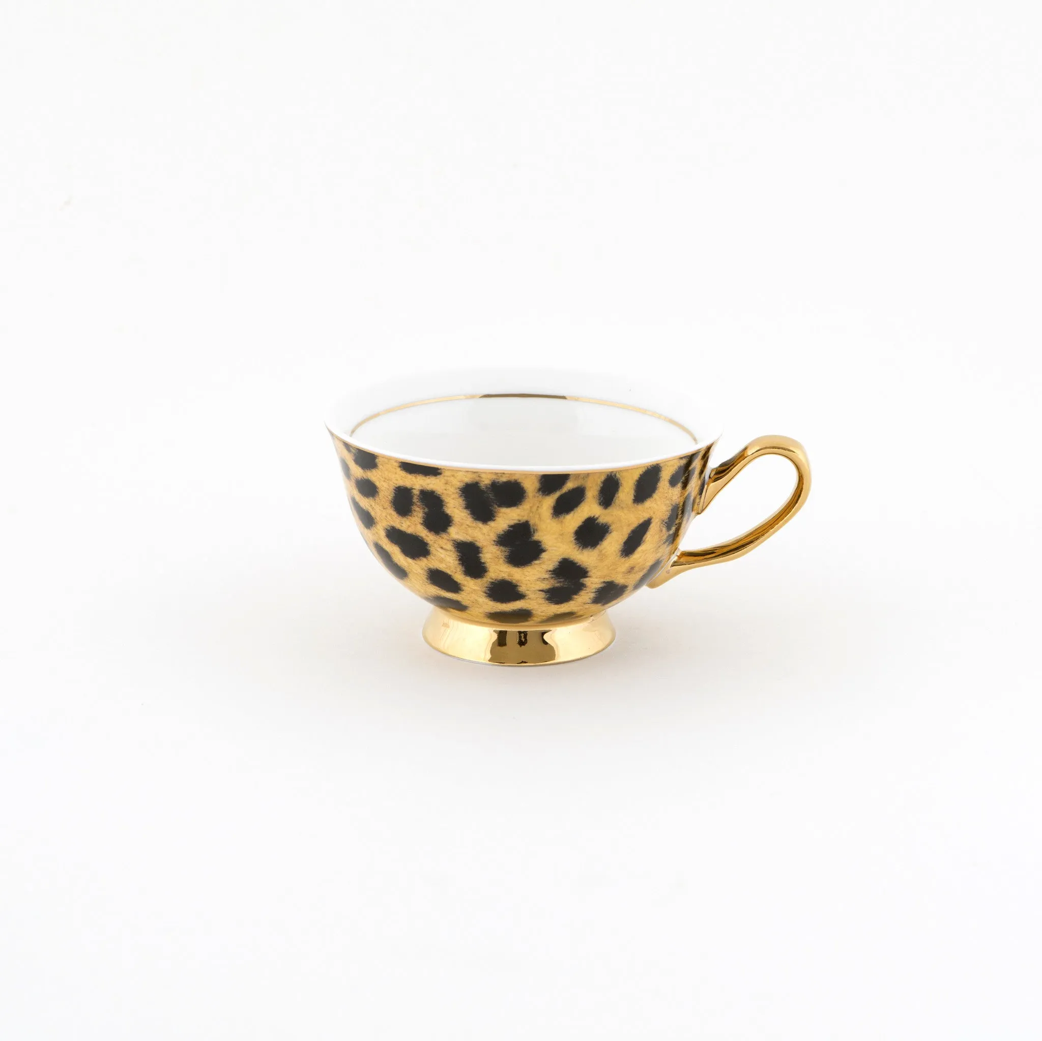 Leopard Print Teacup and Saucer