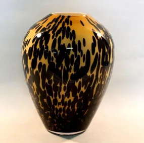 Leopard Vase Large - Handcrafted thick glass vase