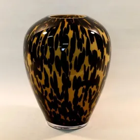 Leopard Vase Small - Handcrafted thick glass vase