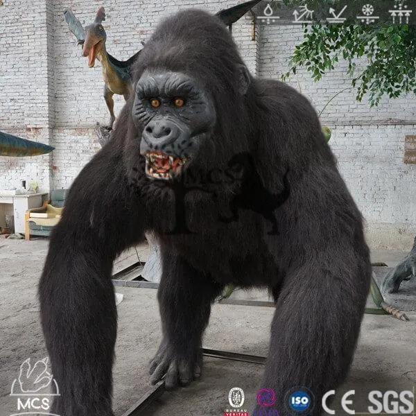Lifelike Robotic Gorilla Animatronics Animal