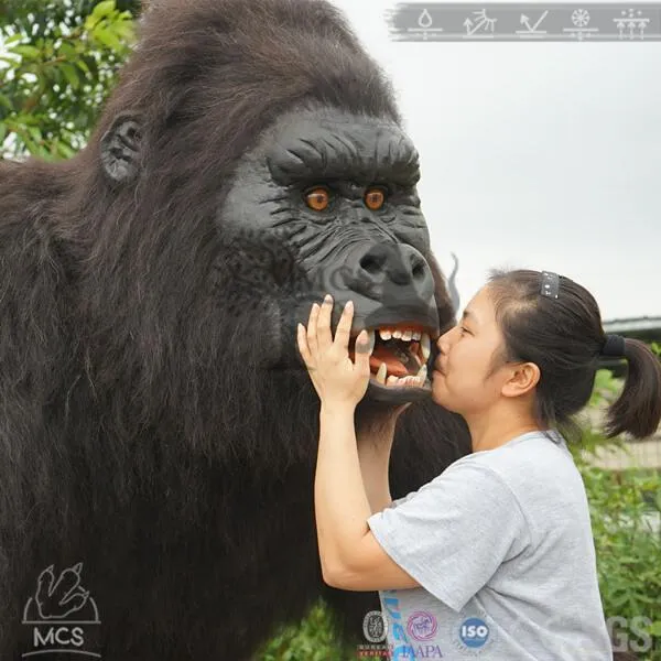 Lifelike Robotic Gorilla Animatronics Animal