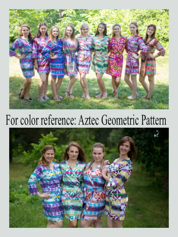 Light Blue Bella Tunic Style Caftan in Diamond Aztec Pattern