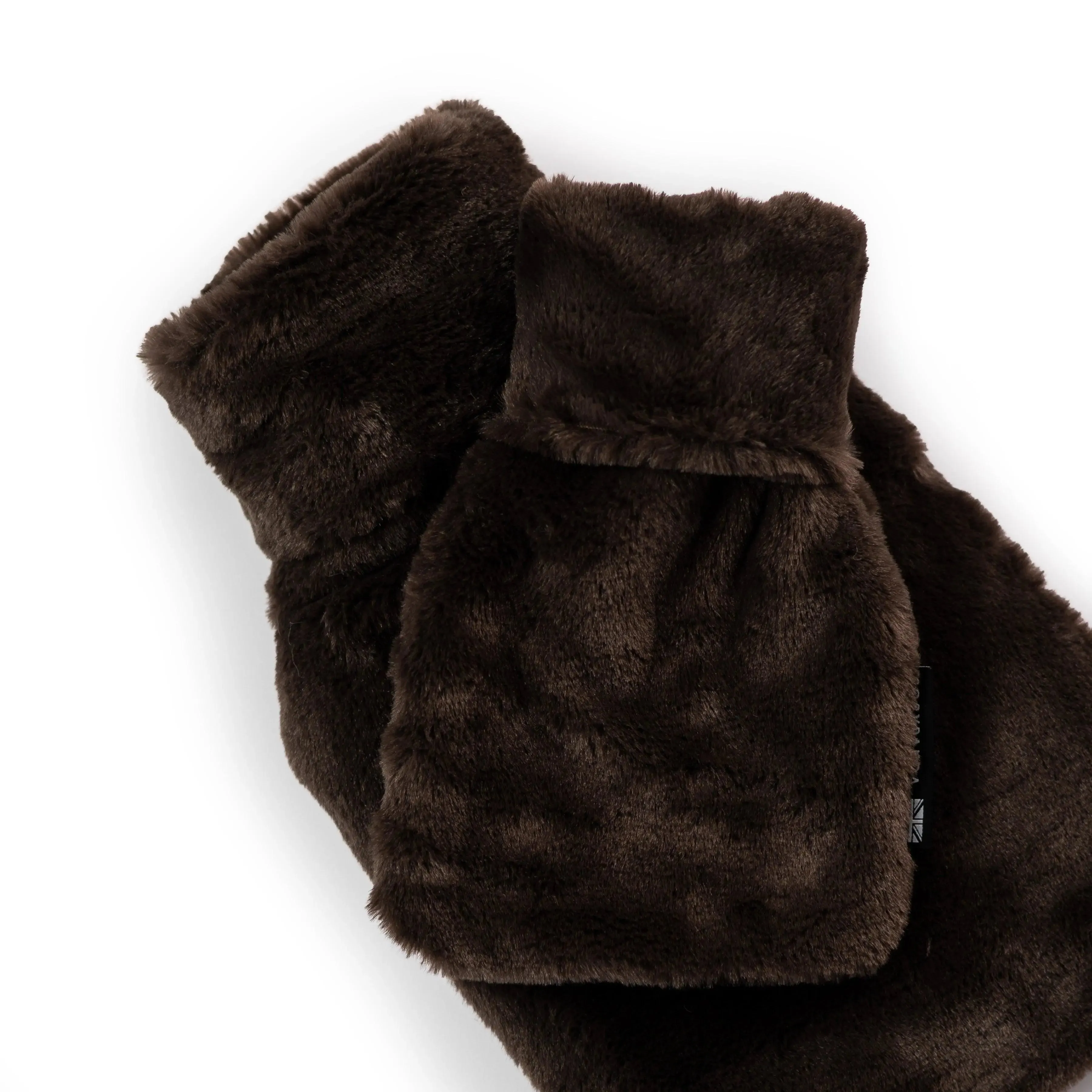 Little and Large Chocolate Faux Fur Hot Water Bottle Gift Set