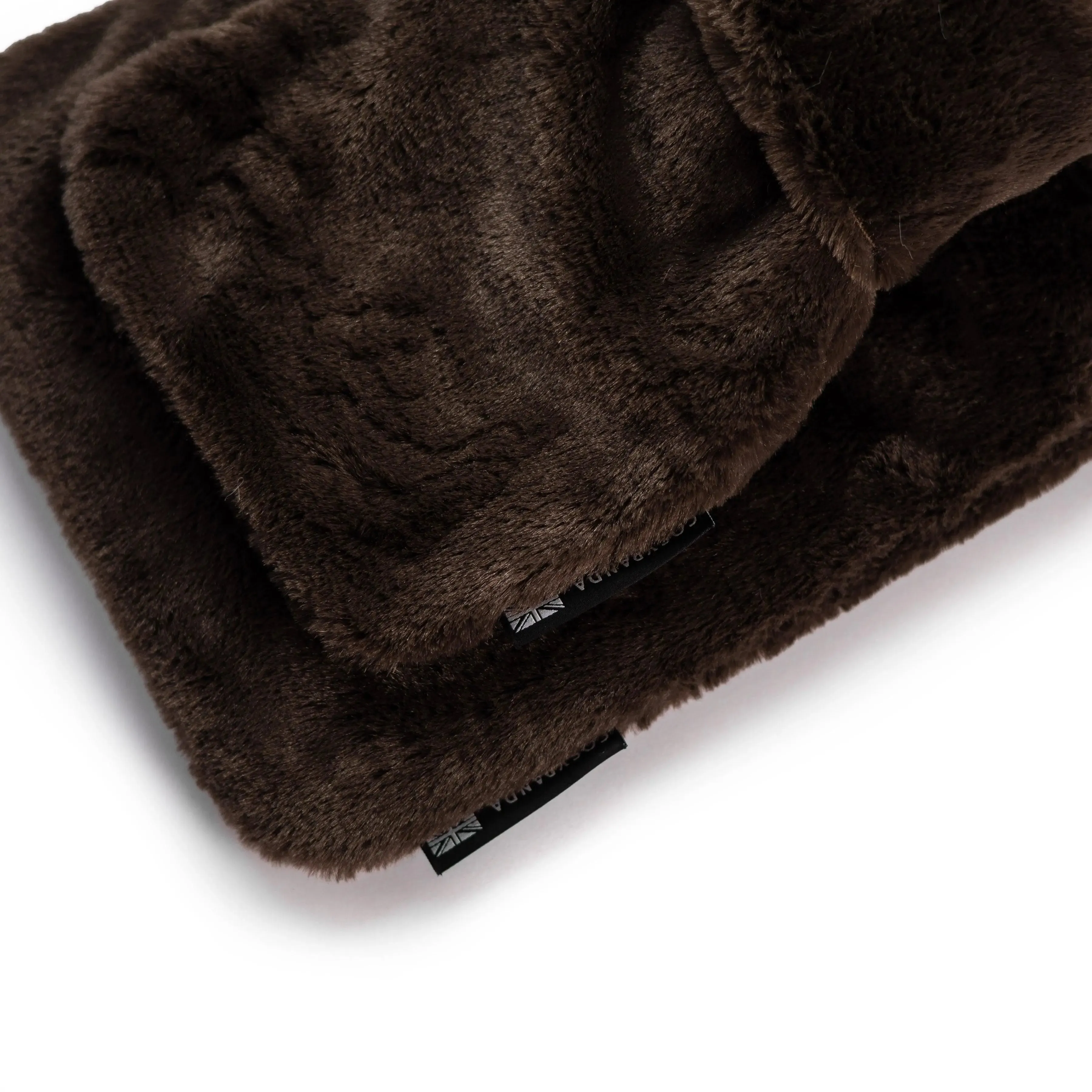 Little and Large Chocolate Faux Fur Hot Water Bottle Gift Set