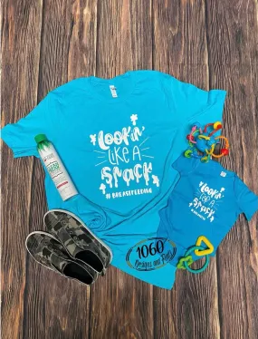 Lookin like a snack, lookin for a snack Mommy and me breastfeeding tshirt set, baby shower gift, new Mom gift