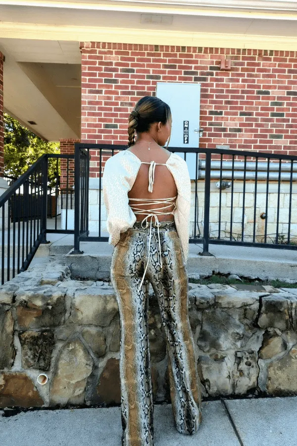 Looks Good Going Leopard Cream Tie Top