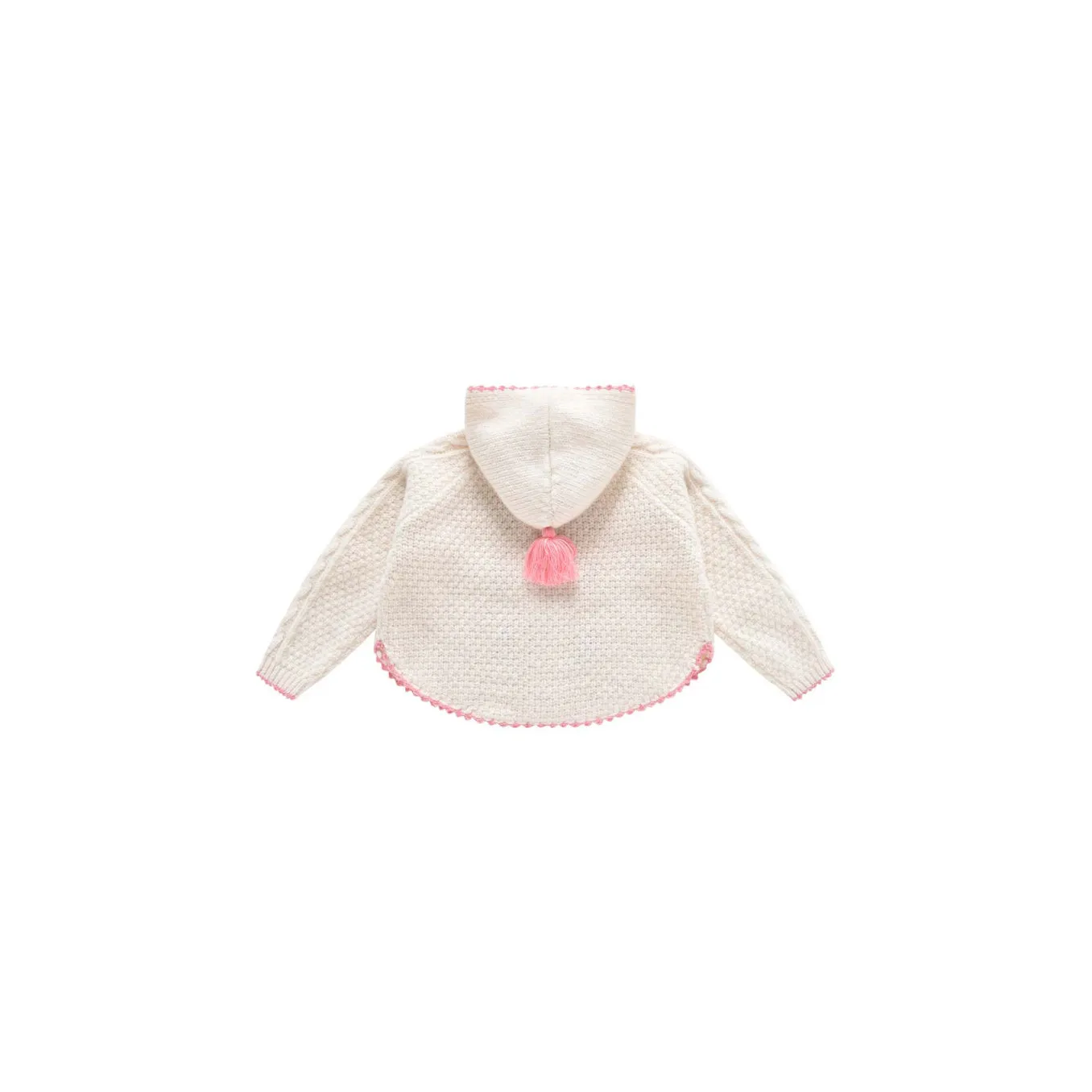 Louise Misha Cape Clara Wool Blend Knitting White