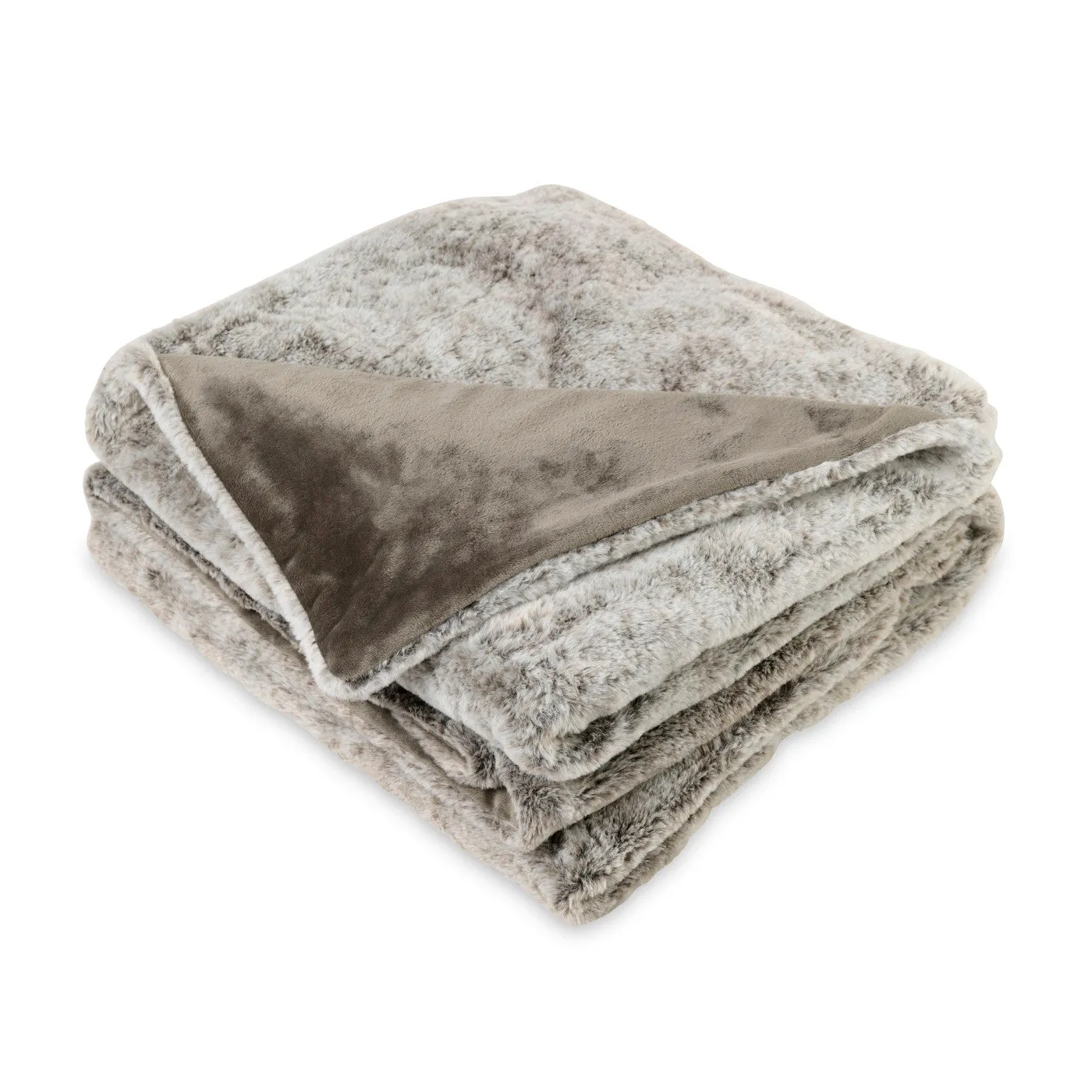 Luxe Faux Fur Throw Custom Blankets, Brown