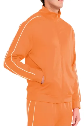 Mens Orange Side Pipe Track Jacket