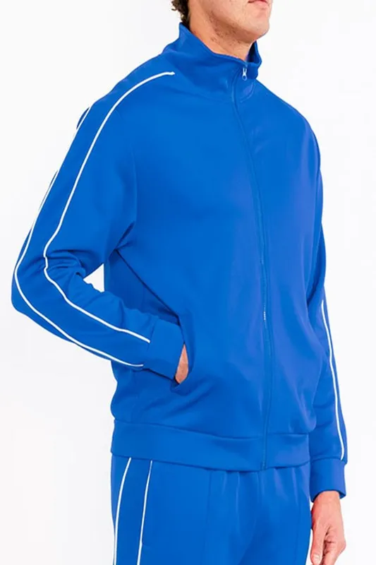 Mens Orange Side Pipe Track Jacket