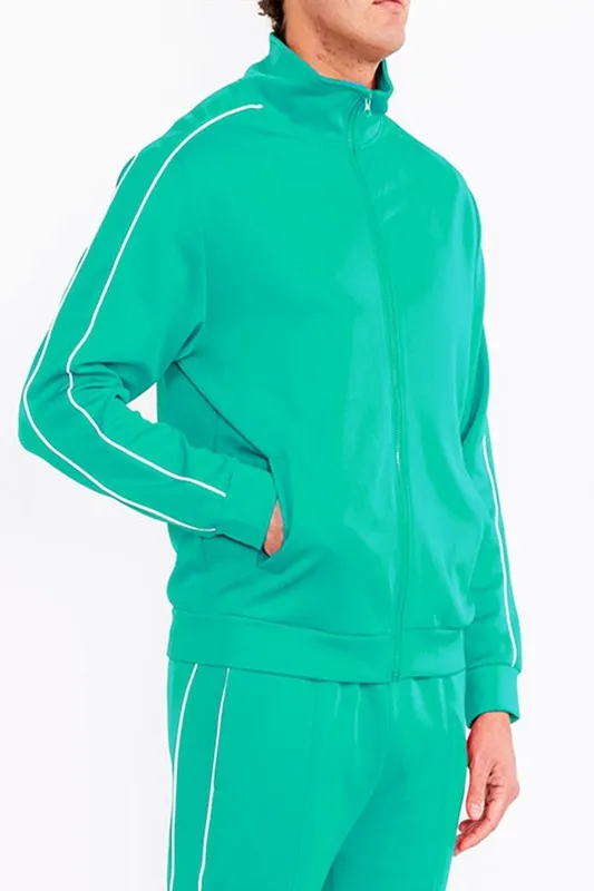 Mens Orange Side Pipe Track Jacket