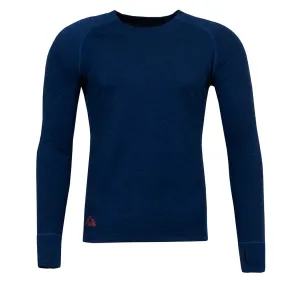 Mens Terreng Merino Blend Long Sleeve Base Layer (Navy)