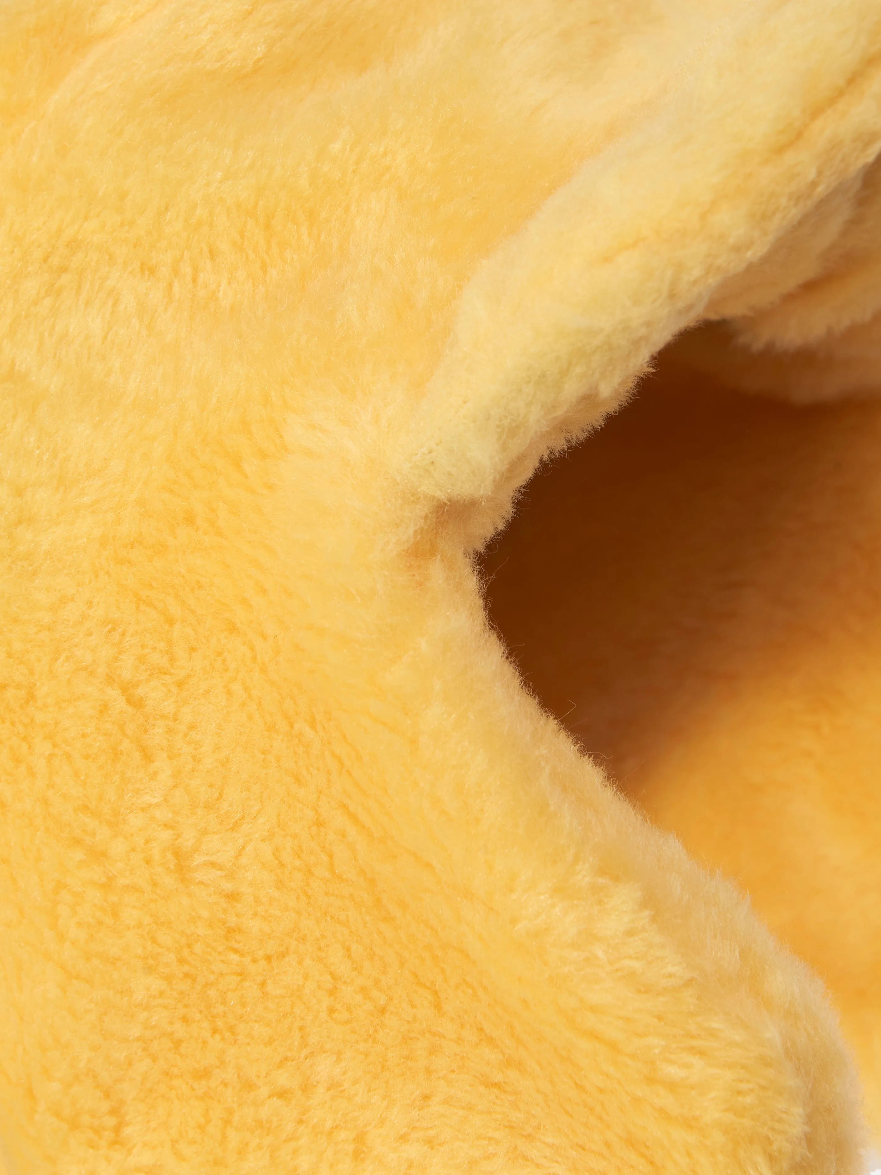 Mini Rodini Baby Faux Fur Cap in Yellow