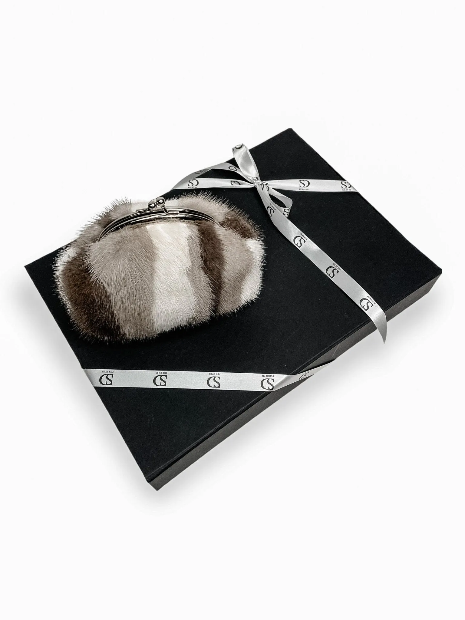 Mink Fur Minaudiere Clutch