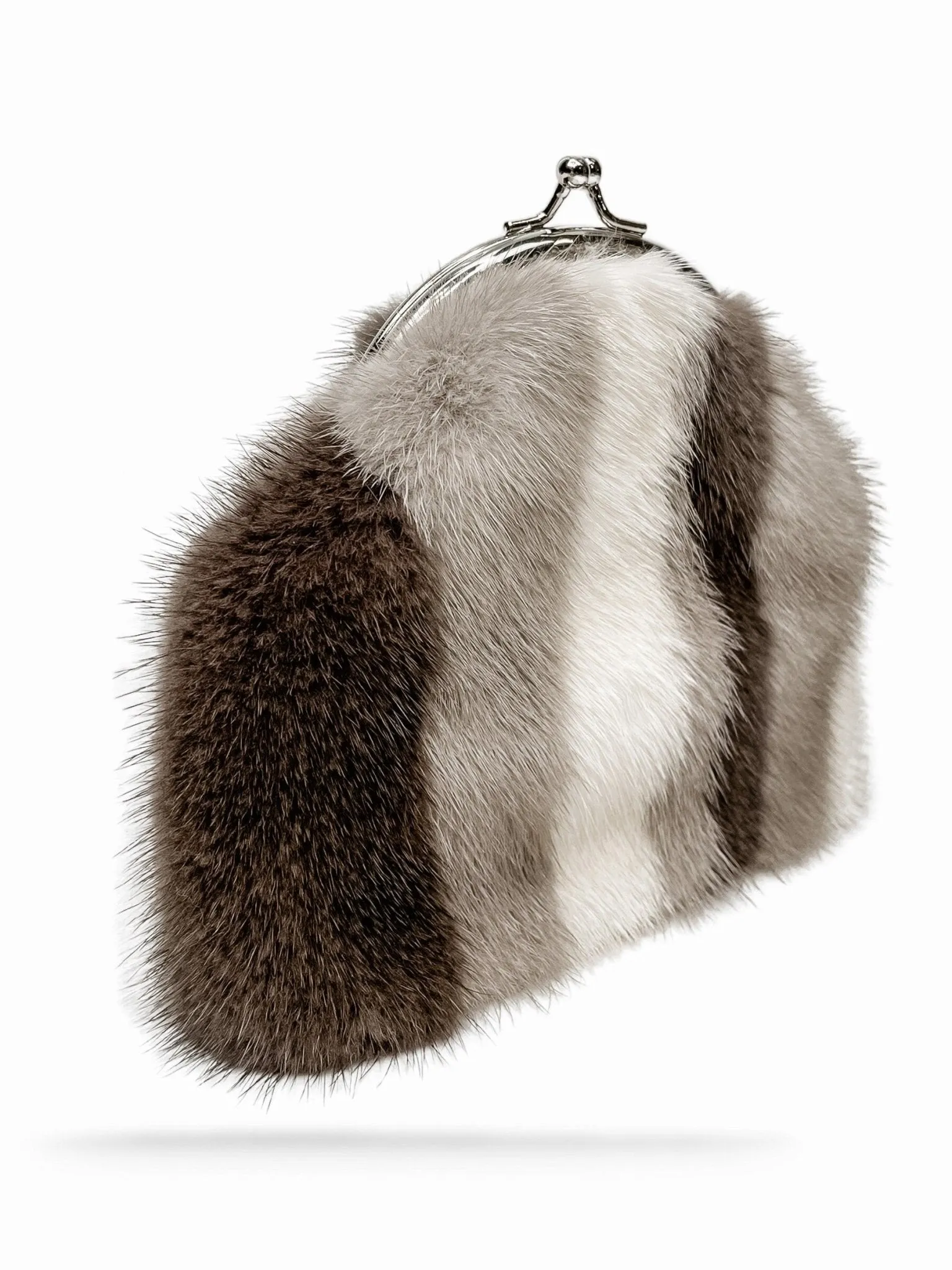 Mink Fur Minaudiere Clutch