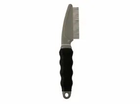 Narrow toothed flea comb 68 pins black/grey